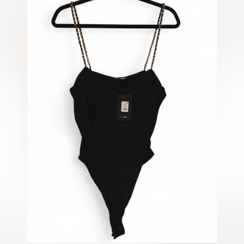 Chain Strap Extra Luxe Bodysuit Fashion Nova